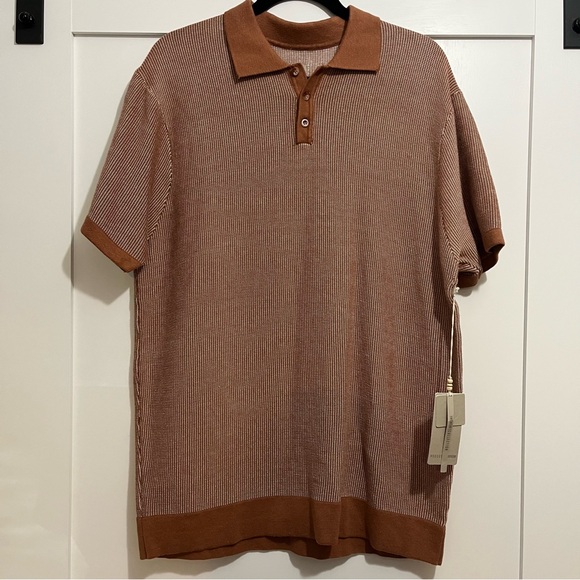 Hudson & Barrow Other - NWT Hudson & Barrow Knitwear XL Striped Collared Polo Shirt